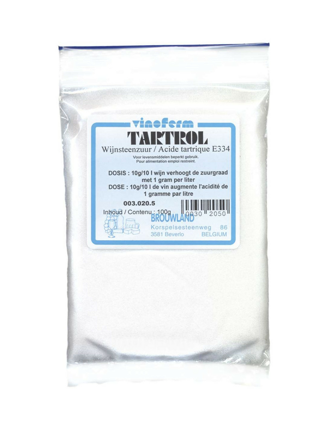 Acide Tartrique - 100 Gr 3 Acide Tartrique - 100 Gr