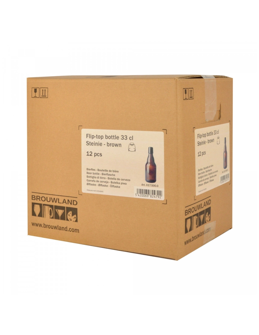 Bouteille Bouchon Mécanique 33 Cl Steinie, Brune, Sans Bouchon Mécanique, Boîte 12 Pcs 4 Bouteille Bouchon Mécanique 33 Cl Steinie, Brune, Sans Bouchon Mécanique, Boîte 12 Pcs – Image 2