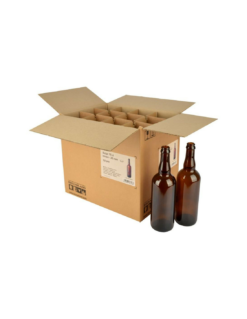 Bouteille De Bière Belge 75 Cl, Brune, Couronne 26 Mm, Boîte 12 Pcs
