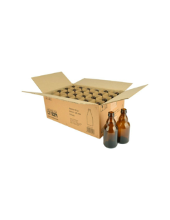 Bouteille De Bière Steinie 33 Cl, Brun, 26 Mm, Boîte 24 Pcs
