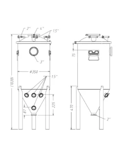 Cuve De Fermentation 55L En Inox - Conicus Pro 19 Cuve De Fermentation 55L En Inox - Conicus Pro -Brassage Soldes cuve de fermentation 55l en inox conicus pro 8