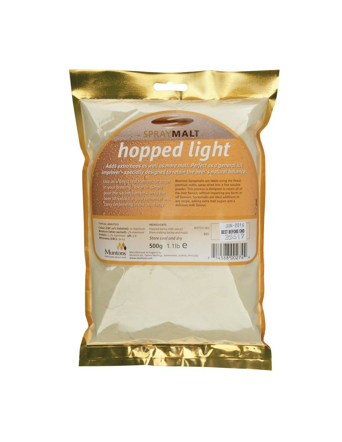 Extrait De Malt Poudre Muntons Houblonné Blond 500 G 3 Extrait De Malt Poudre Muntons Houblonné Blond 500 G