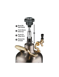 GrowlerWerks UKeg™ 128 Acier Inoxydable - 3,8 L -Brassage Soldes growlerwerks ukeg 128 acier inoxydable 38 l 2