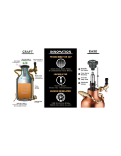 GrowlerWerks UKeg™ 128 Acier Inoxydable - 3,8 L -Brassage Soldes growlerwerks ukeg 128 acier inoxydable 38 l 4